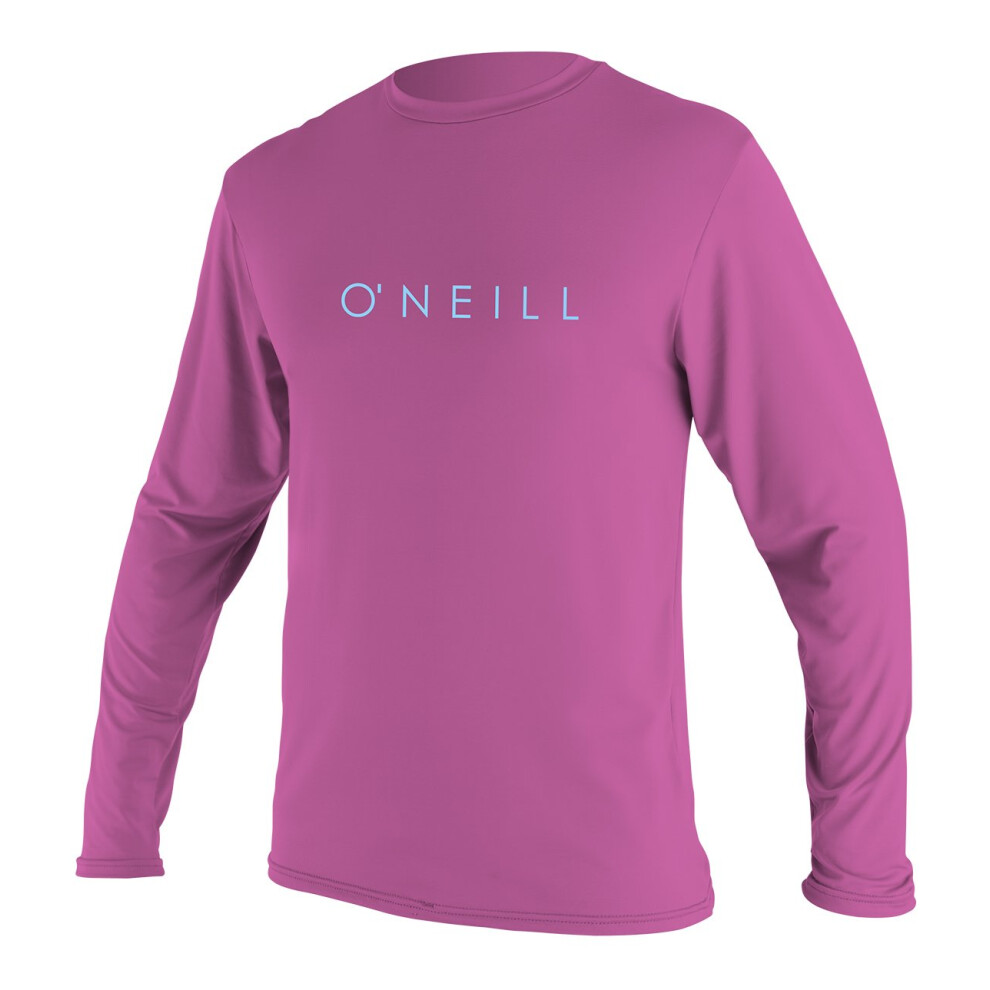 O'Neill Youth Basic Skins UPF 50+ Long Sleeve Sun Shirt  Fox Pink  12