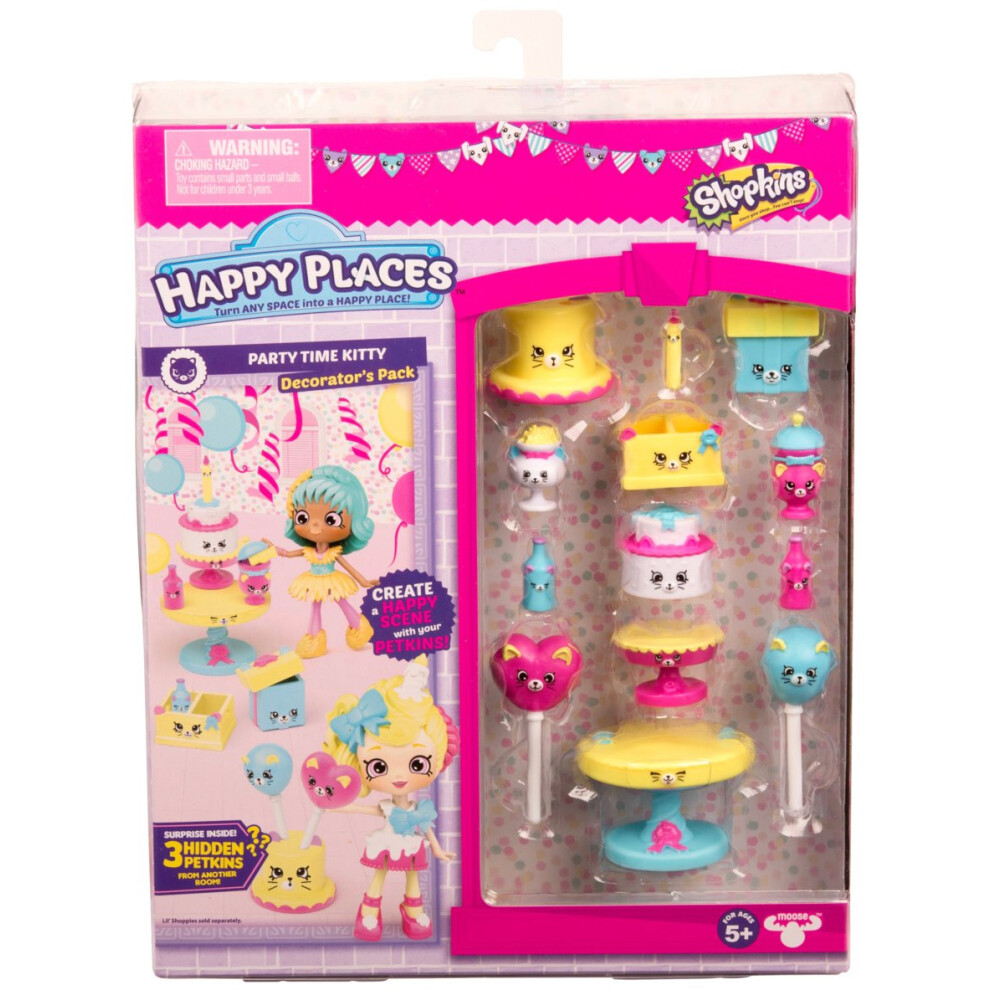 Shopkins Happy Places Season 3 Decorator Pack - Party Time Kitty