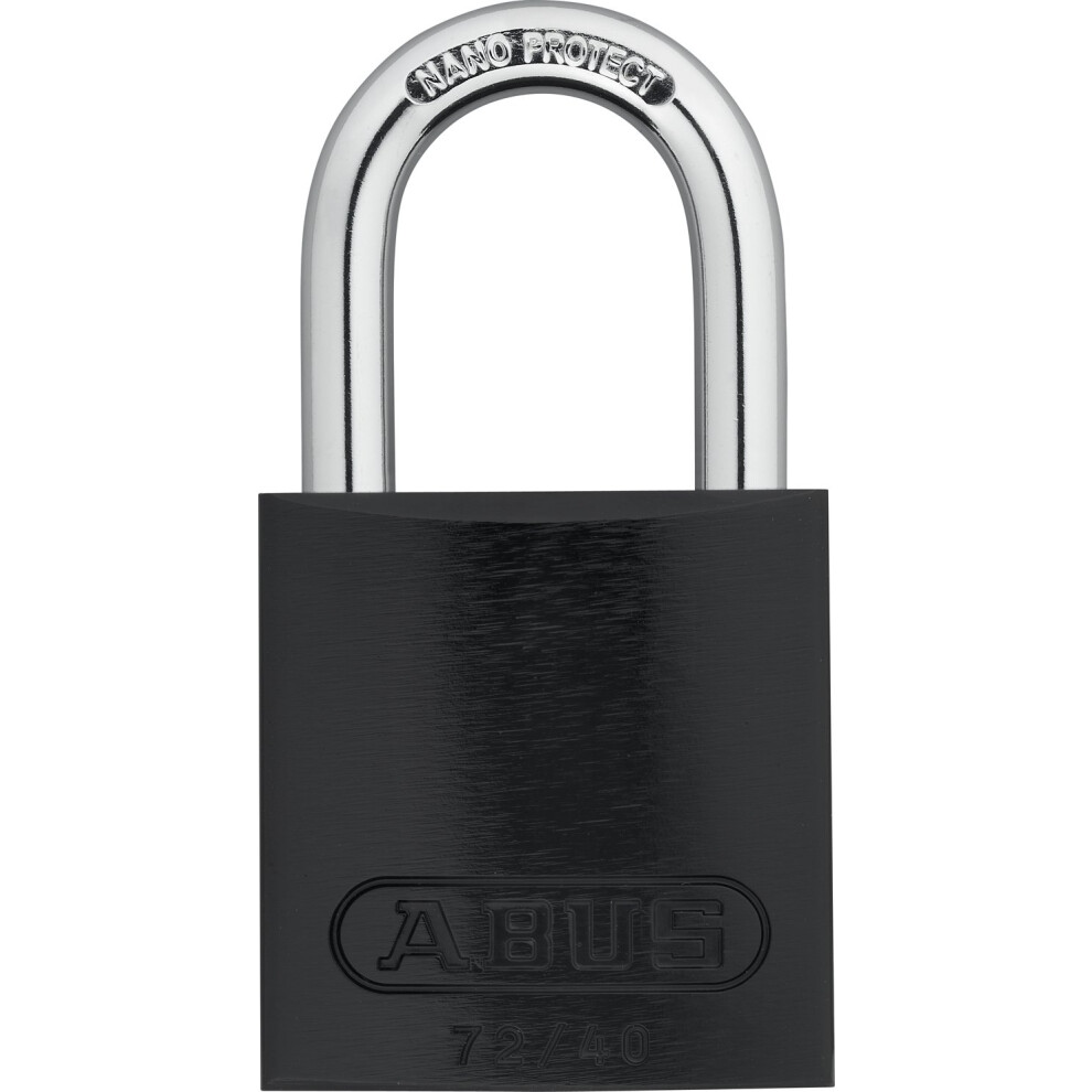 ABUS Black 72/40 Lockout Tagout Padlock w/ 1"" Shackle  Single Padlock