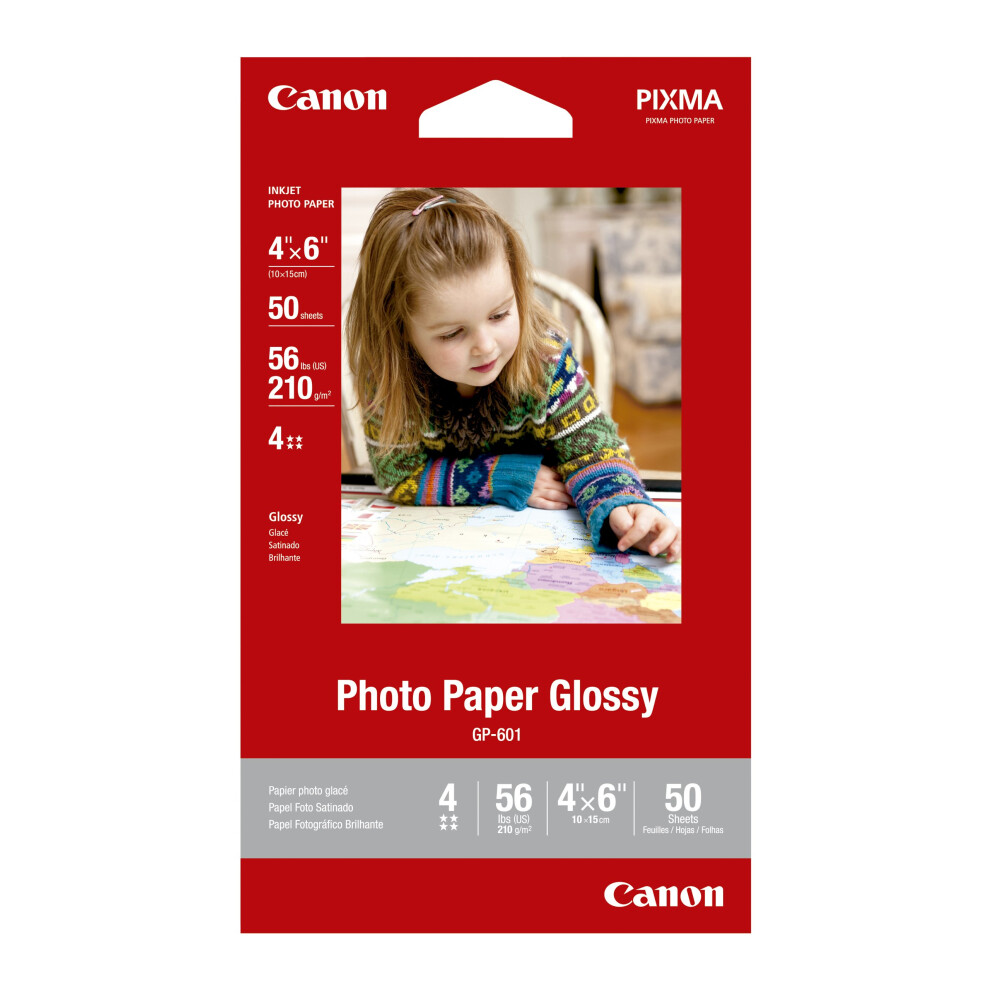 CanonInk 4 x 6 Inches Photo Paper Glossy  50 Sheets (8649B001)