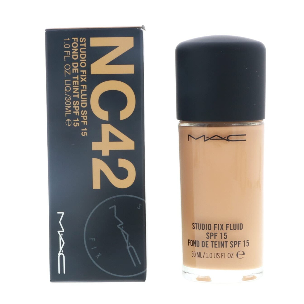 MAC Studio Fix Fluid Foundation SPF5  NC42  1 Count  1 Ounce