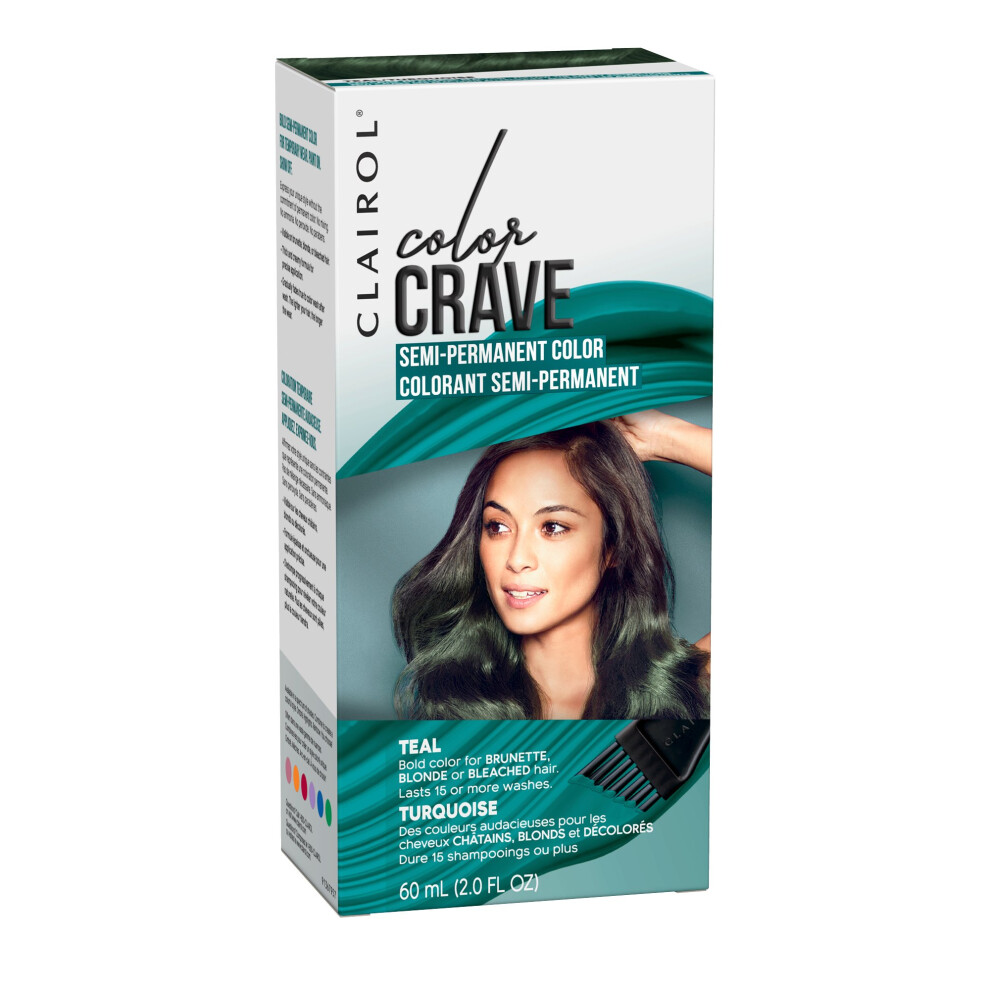 Clairol Color Crave Semi-Permanent Hair Dye  Teal Hair Color  1 Count