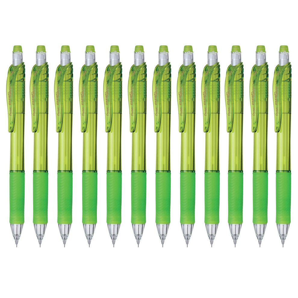 Pentel EnerGize-X Mechanical Pencil (0.5mm) Light Green Barrel  Box of