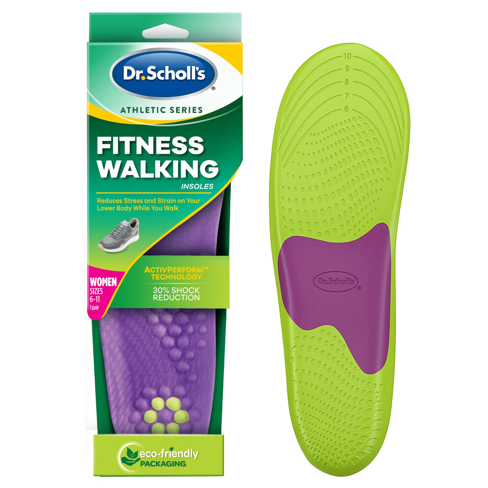 Dr. Scholl's Athletic Series Fitness Walking Insoles  Womens Size 6-11