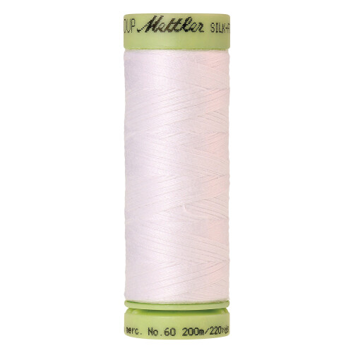 Mettler Silk-Finish Solid Cotton Thread 220 yd/200m Weiß