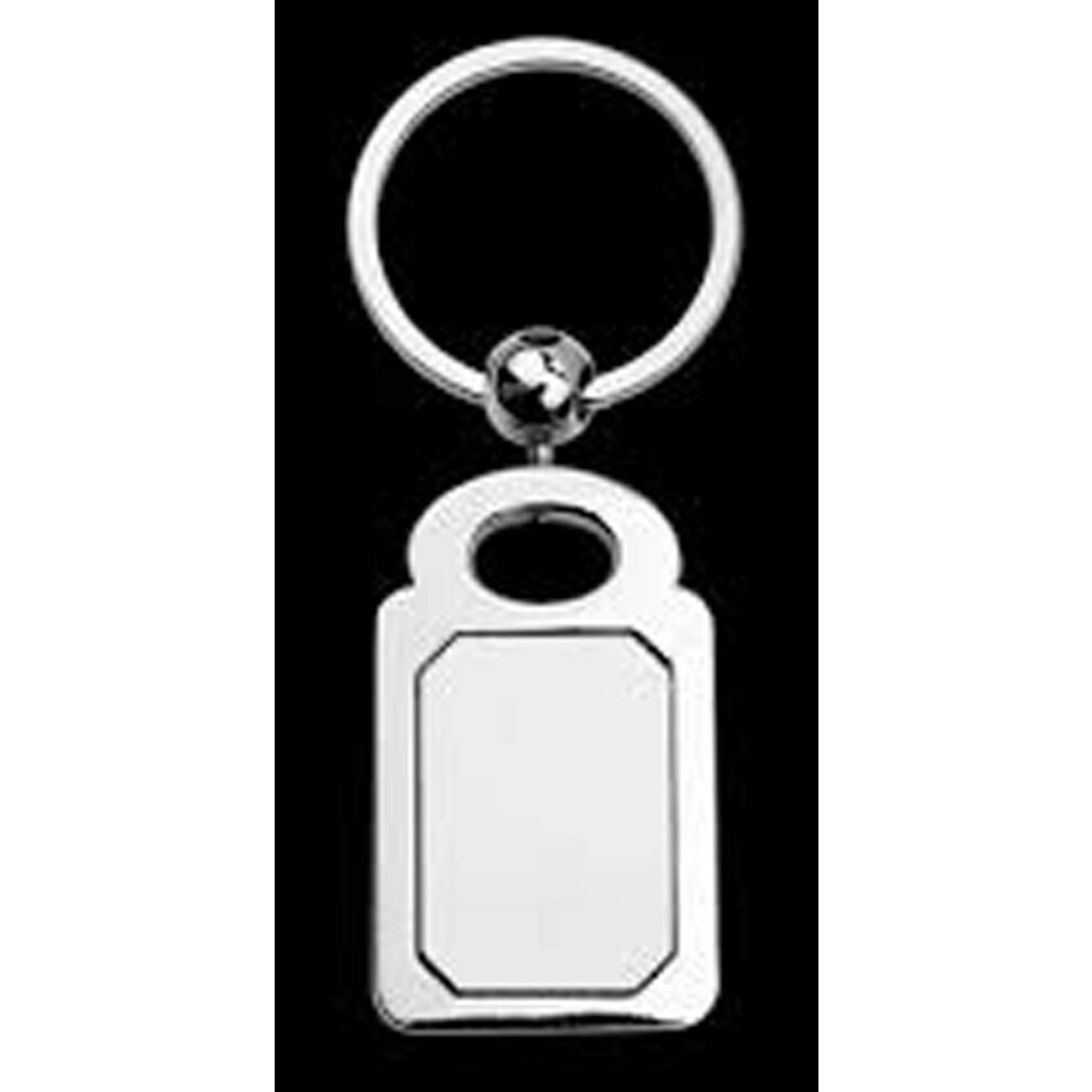 12pcs 8x3cm Square metal Sublimation Keychain Blank Heat Transfer dye