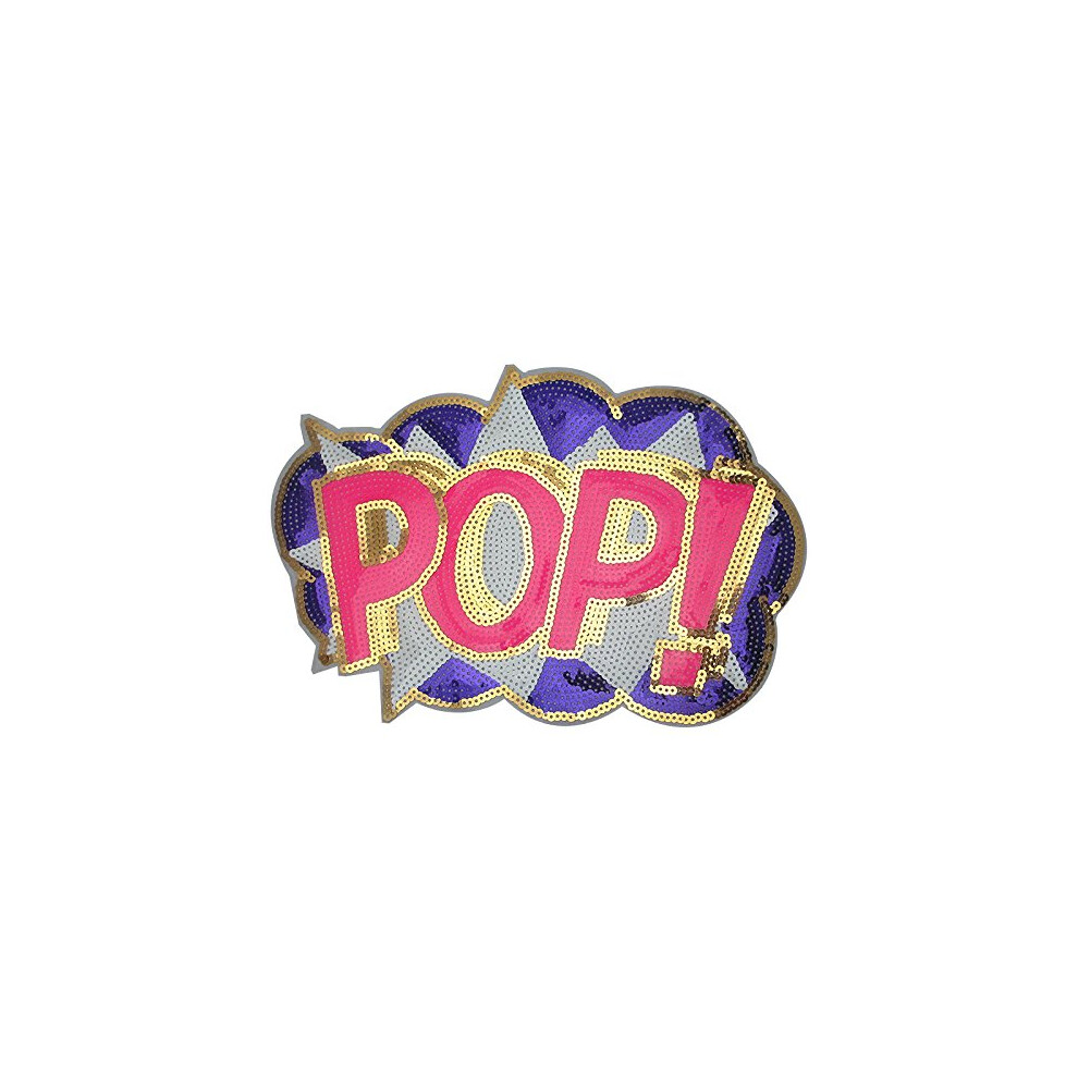 Dandan Diy Big Letter Pop Patch Brod Avec Application De Patch Coudre Paillettes-image