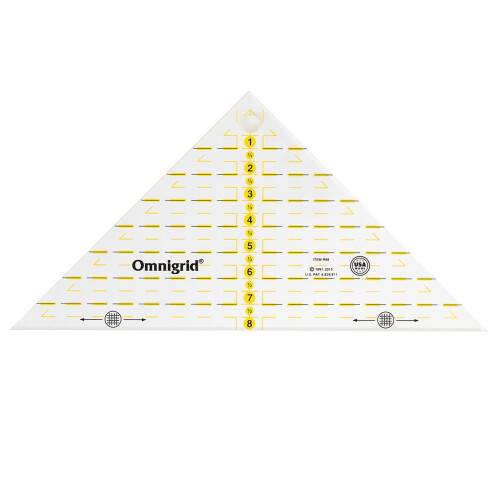 Omnigrid 8" Δεξιά, Ράσπα Τετραγώνου, Τετράγωνα μέχρι 8", Διαφανής
