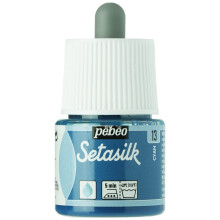 Peinture textile - Pébéo - SetaSilk - 45 ml - Couleur Cyan - Peinture sur soie