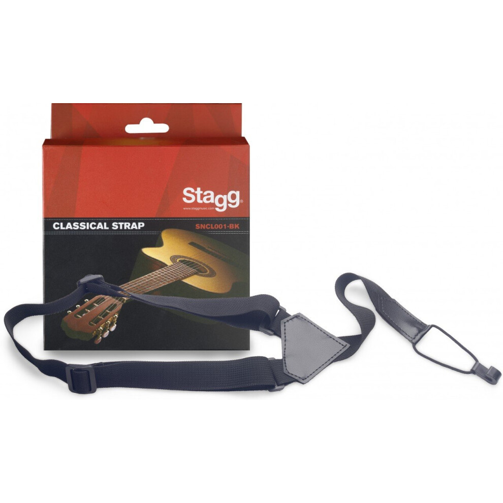 Stagg SNCL001-BK Nylon Strap for Classical Guitars and Ukuleles Black