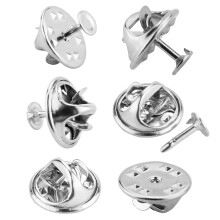 JANYUN 120 Paare Butterfly Clutch Krawattennadeln mit 8mm Länge, 4mm Breite, Silber