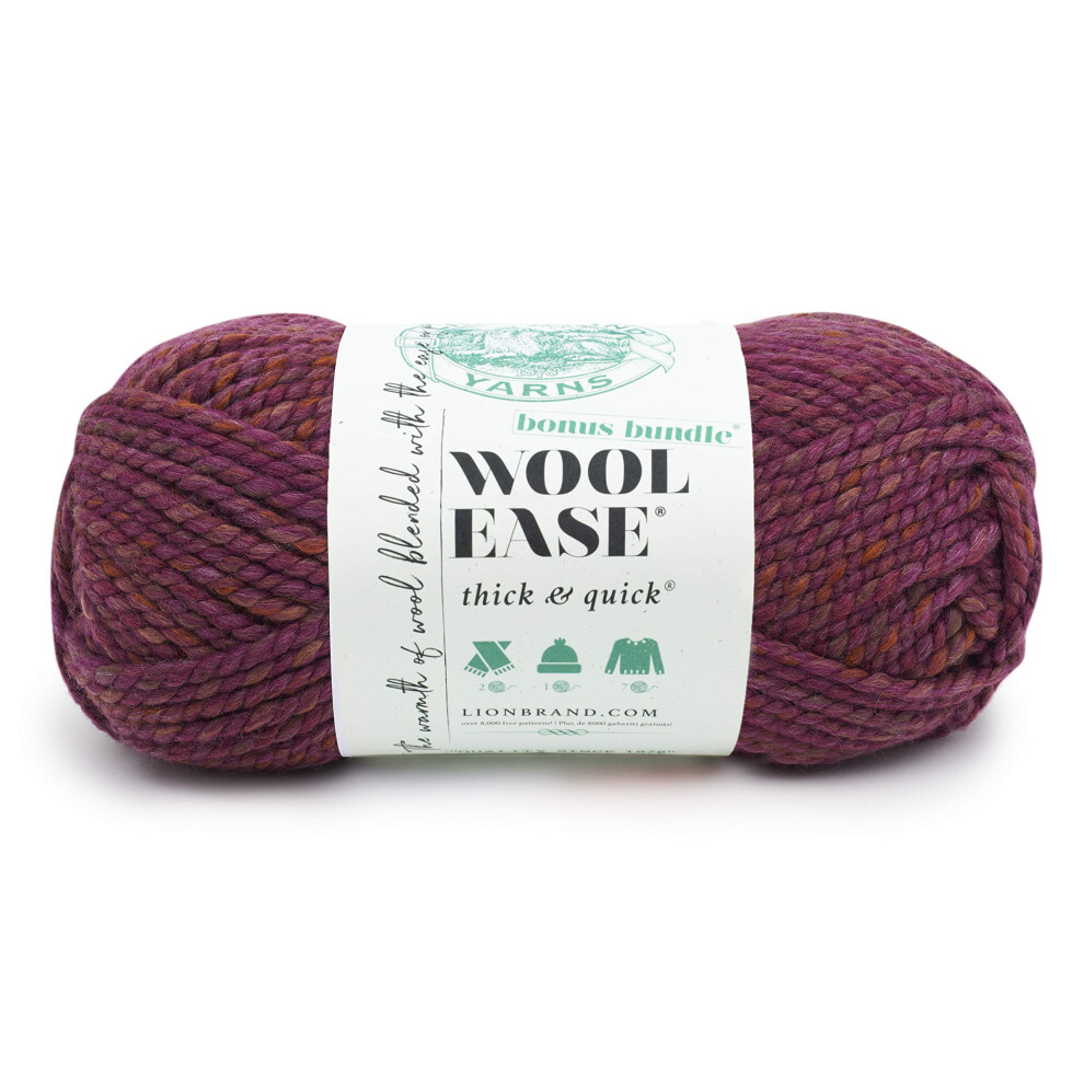 Lion Brand Yarn Wool-Ease Thick & Quick Bonus Bundle Yarn  One skein