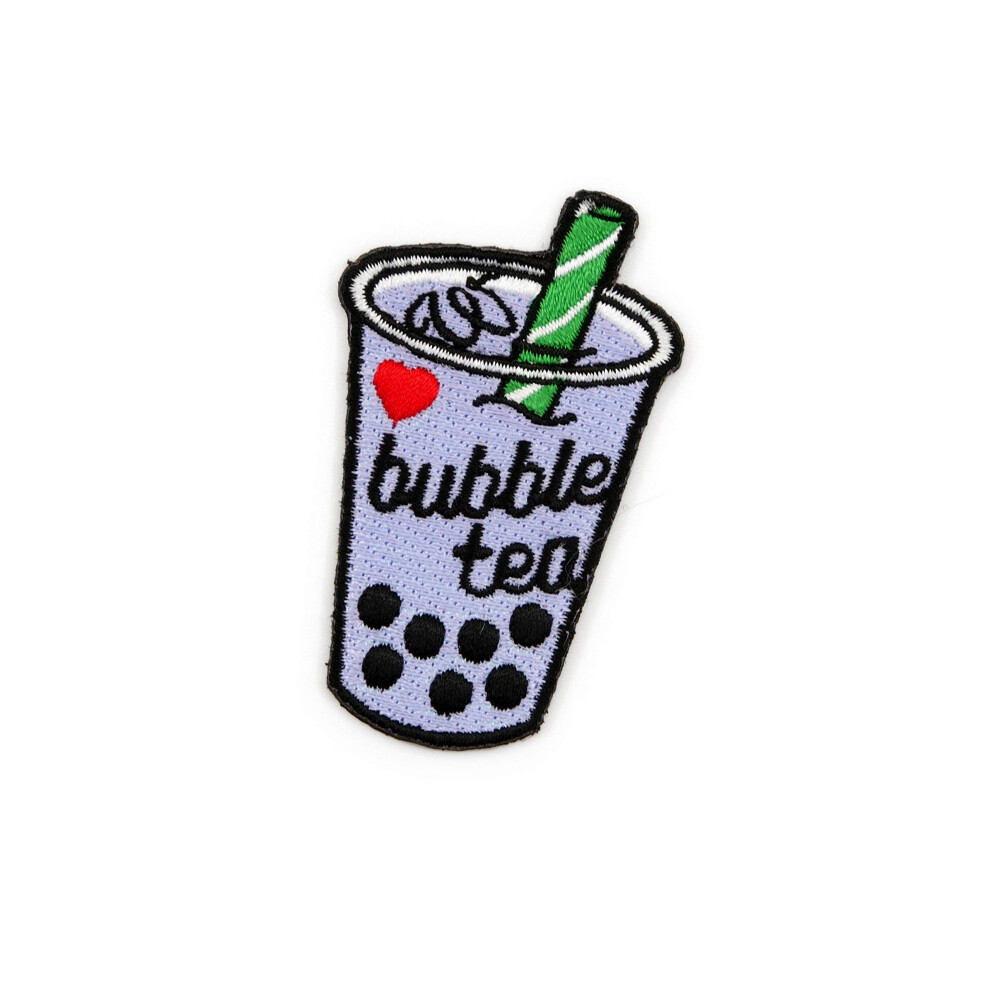 Winks For Days Bubble Tea Embroidered Iron-On Patch