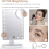 Makeup Vanity Mirror with Lights and Detachable 10X Magnification, 21 Led Lights Adjustable Dimming Touch Sensor, 3