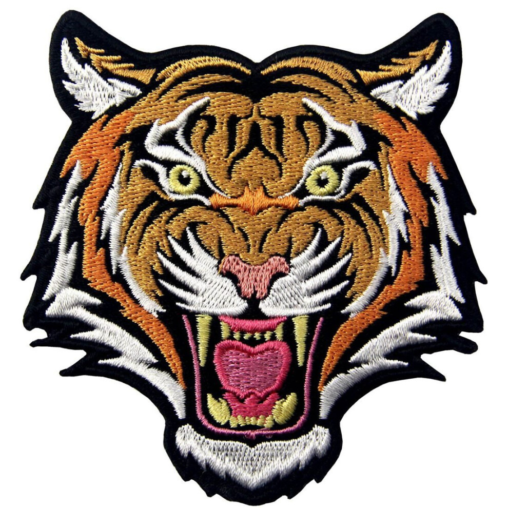 ZEGIN The Roaring Bengal Striped Tiger Embroidered Badge Iron On Sew O