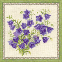 RIOLIS 1557 - Bellflower - Telpatroon 8"" x 8"""" 14 Count Vlas AIDA 10 kleuren