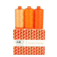 Aurifil Thread CB TuscanyOrang Verschiedene Orangen 3St