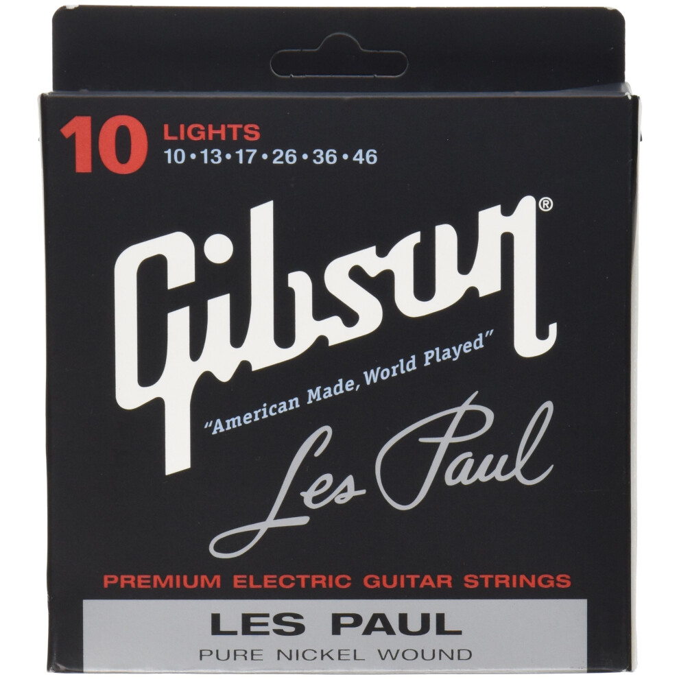 Gibson Les Paul Premium Electric Guitar Strings  Light Gauge 10-46