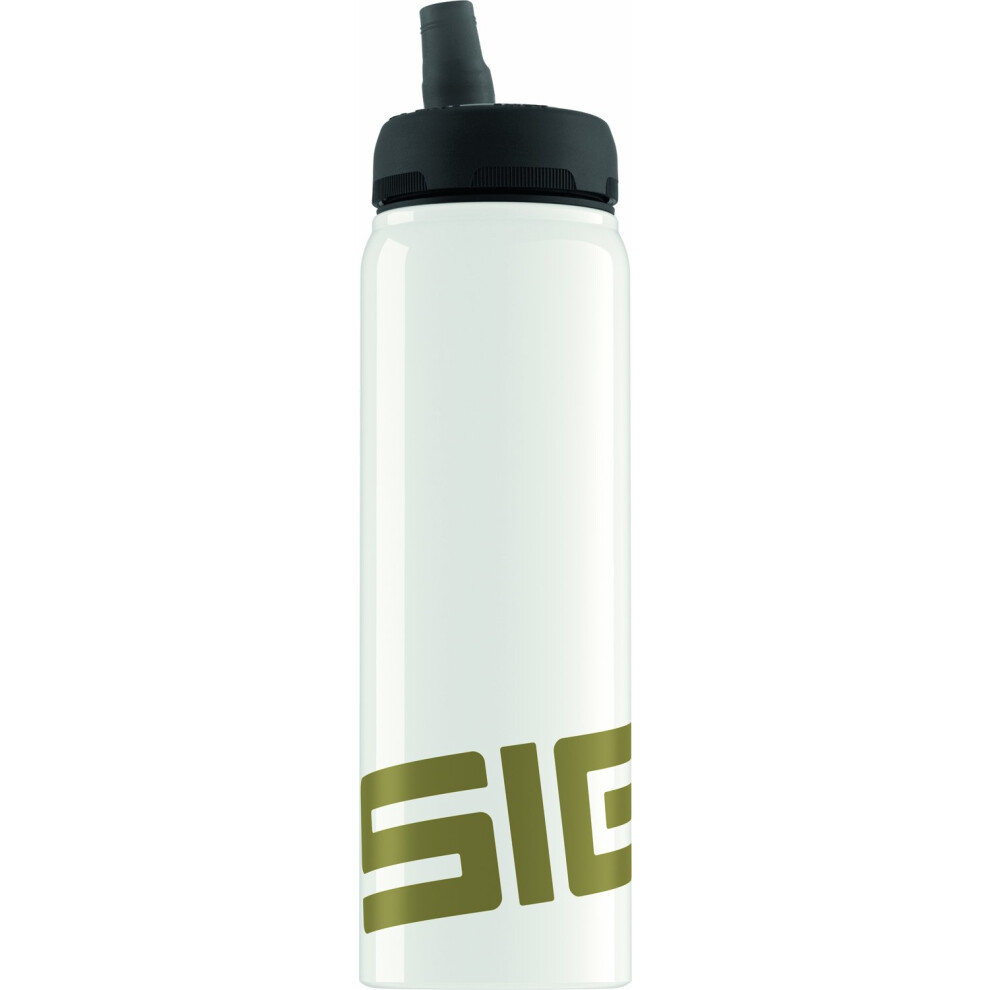 SIGG Active Top Water Bottle  White with Gold  0.75-Liter