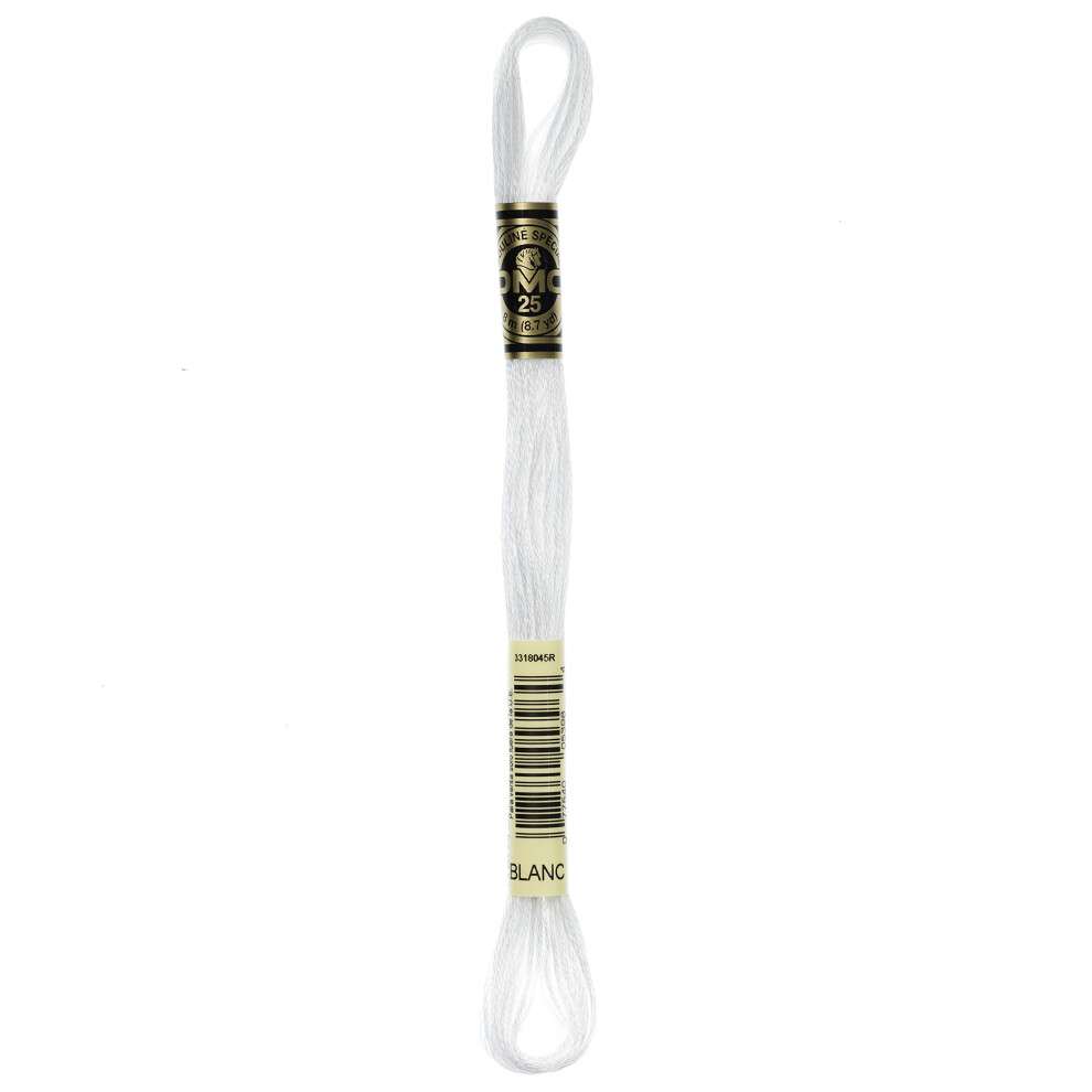 DMC 117-BLANC 6 Strand Embroidery Cotton Floss  White  8.7-Yard
