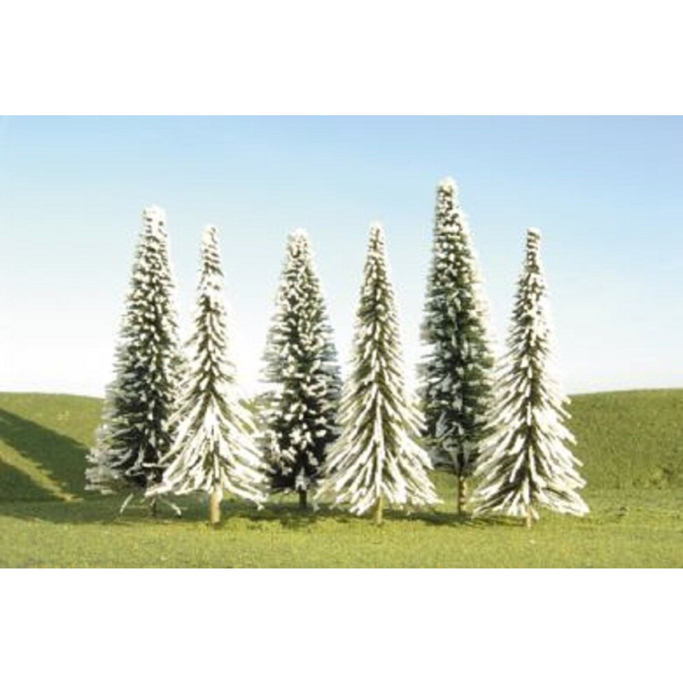 Bachmann Industries Scene Scapes Trees 4""- 6"" Pine Trees With Snow T