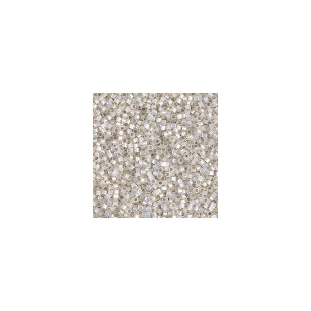 Miyuki Delica 11/0 Cylinder Seed Beads - Gilt Lined White Opal - DB0221 5 Gram