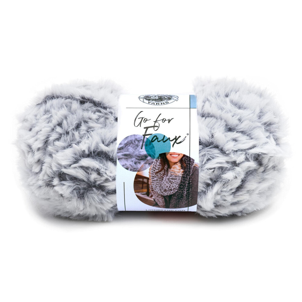 Lion Brand Yarn (1 Skein) Go for Faux Bulky Yarn  Chinchilla