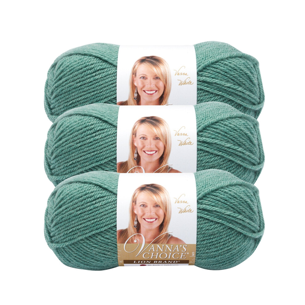 (3 Pack) Lion Brand Yarn Vanna's Choice Yarn  Sage