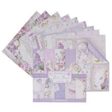 Stamperia International KFT 10-pack dubbelsidiga ark - Lila, Flera färger, 30.5 x 30.5 (12" x 12")