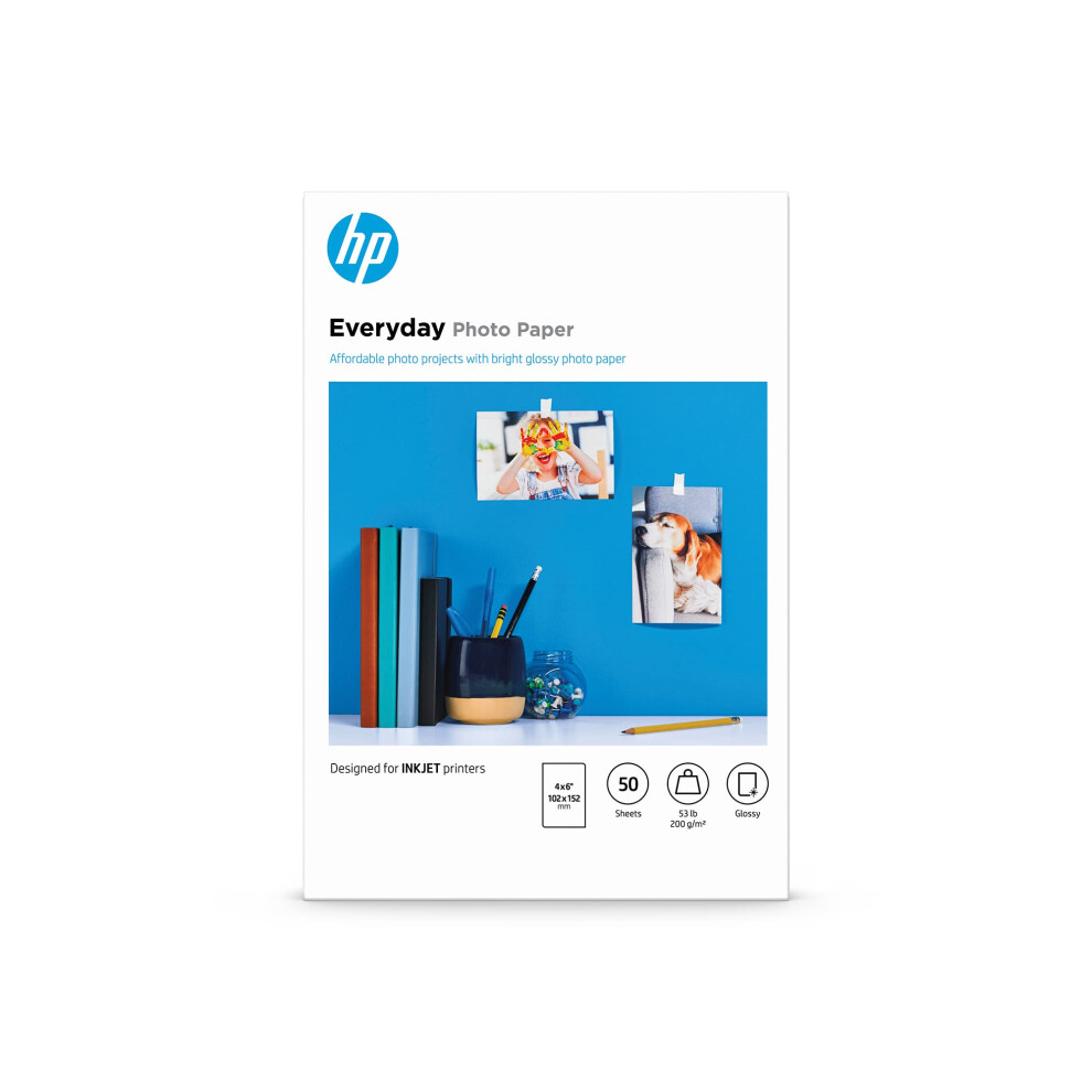 HP Everyday Photo Paper  Glossy  4x6 in  50 sheets (CR758A)