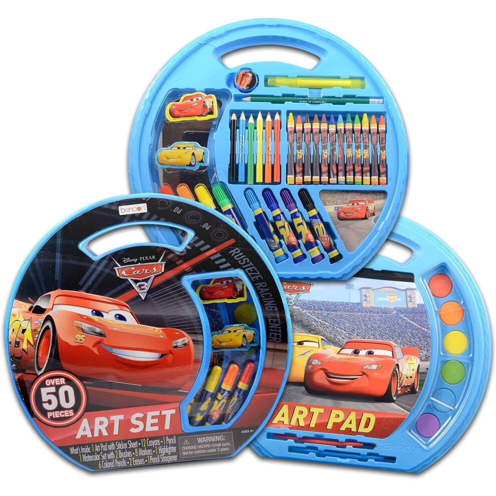 Disney Cars Coloring Book Bundle (Coloring Activity Set Featuring Ligh