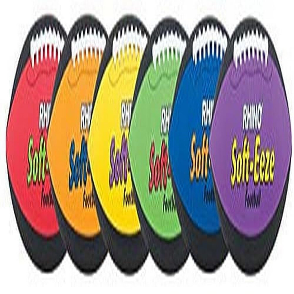 Champion Sports Rhino Skin Soft EEZE Footballs  Set of 6