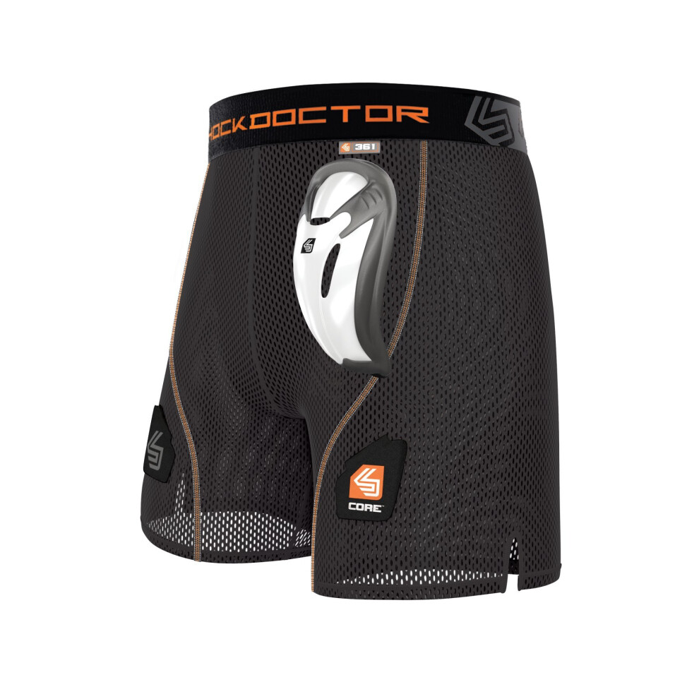 Shock Doctor Loose Hockey Shorts Supporter with BioFlex Cup Included-A