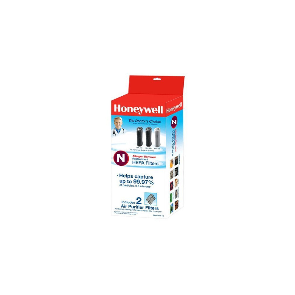 Honeywell HRF-N2 True HEPA Replacement Filter N  2 Pack  2 Count (Pack