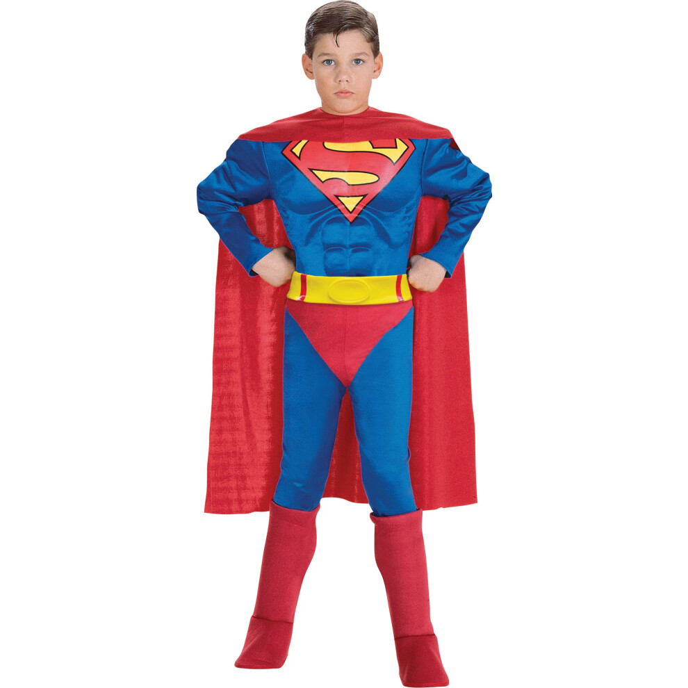 Super DC Heroes Deluxe Muscle Chest Superman Costume  Child's Small