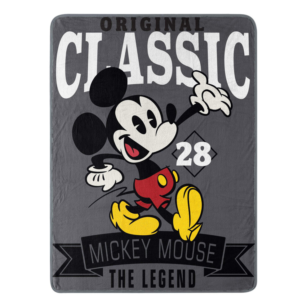 Disney's Mickey Mouse  ""A Classic"" Micro Raschel Throw Blanket  46""