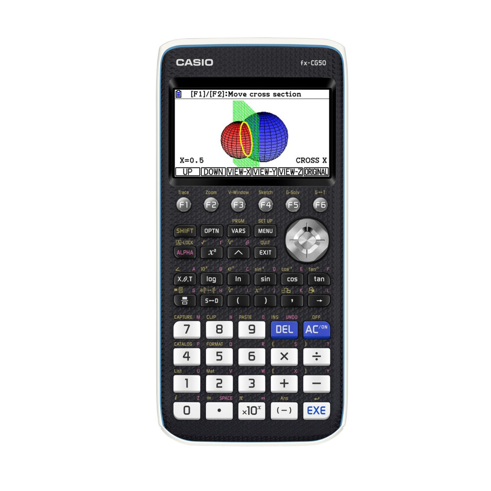 CASIO PRIZM FX-CG50 Color Graphing Calculator Black & White 7.21""Wx10