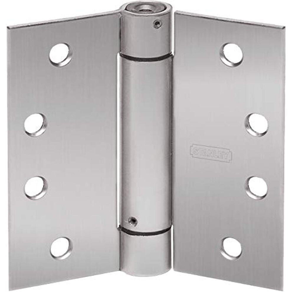 STANLEY 2060R 4 5X4 26D STL Spring Door Hinge  Satin Chrome  Steel  5"