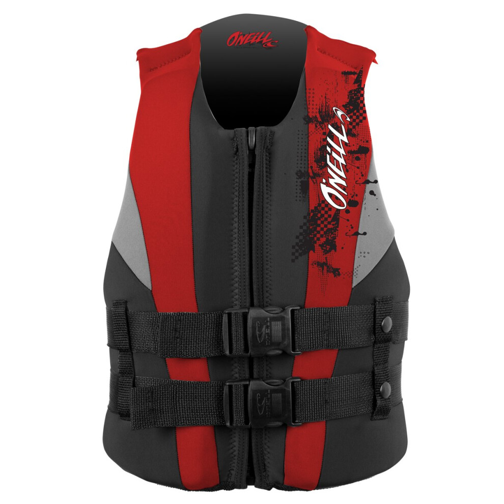 O'Neill Youth Reactor USCG Life Vest  Coal/Red/Flint  1SZ