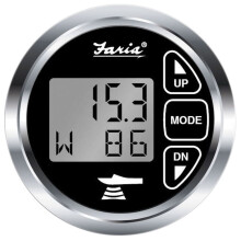 Faria 13752 Chesapeake Stainless Steel Depth Sounder with Air and Wate