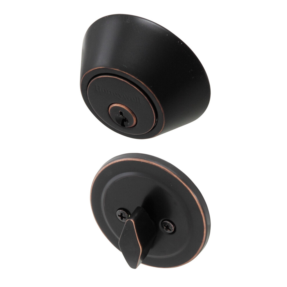 Honeywell 8111409 Single Cylinder Deadbolt  Oil Rubbed Bronze