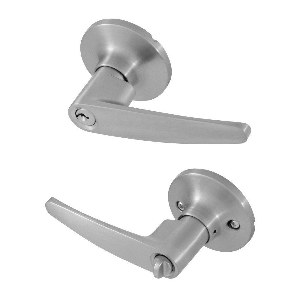 Honeywell 8104301 Straight Entry Door Lever  Satin Nickel