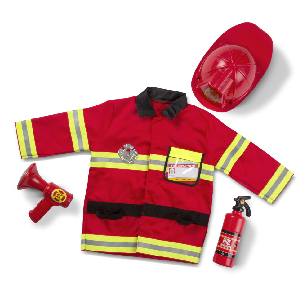 Melissa & Doug Fire Chief Role Play Costume Dress-Up Set (6 pcs)