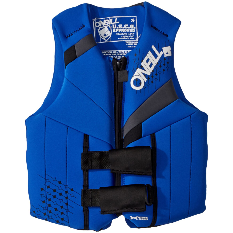 O'Neill Teen Reactor USCG Life Vest  Pacific/Coal/Black  1SZ