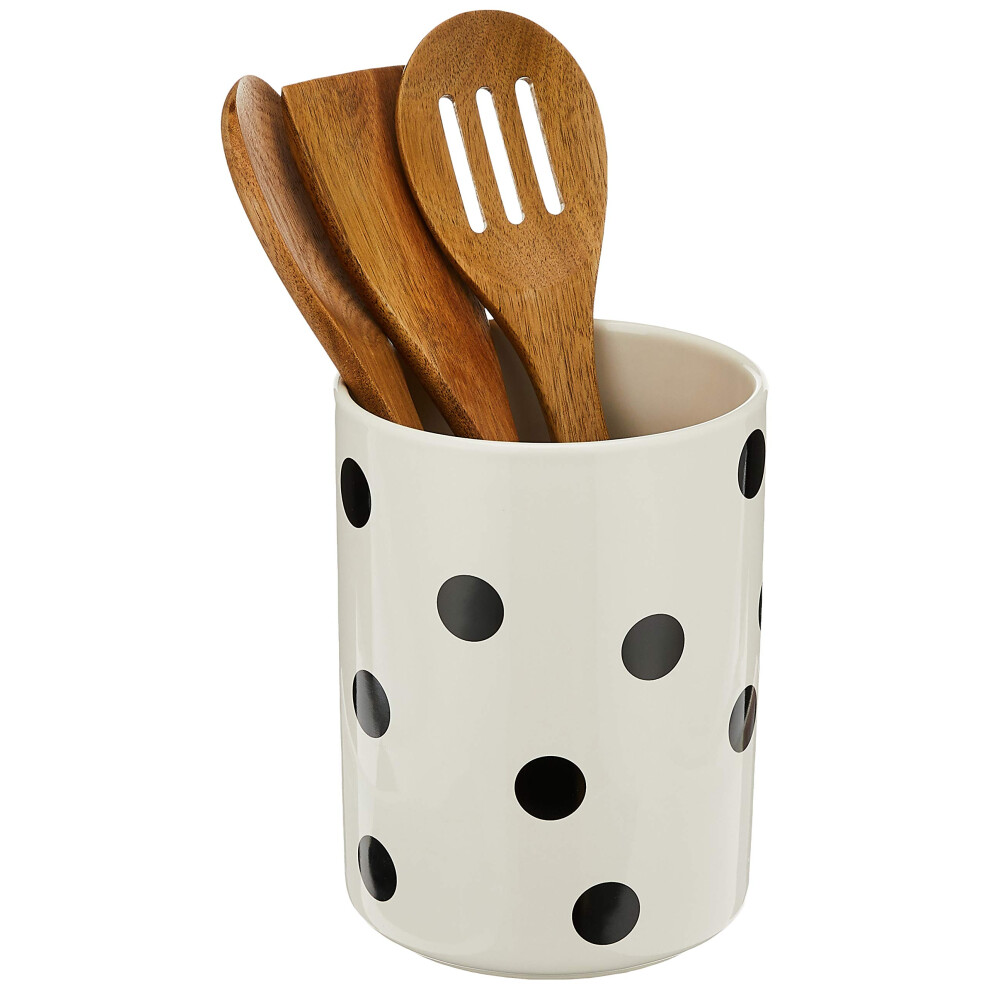 Kate Spade New York Deco Dot 4-piece Utensil Holder Set  3.9 LB  White