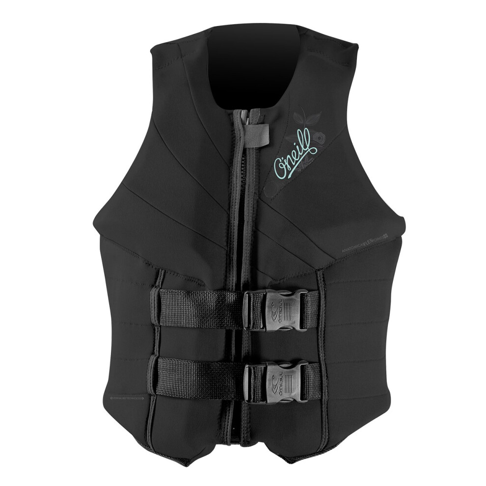 O'Neill Women's Siren USCG Life Vest  Black/Black/Black  10