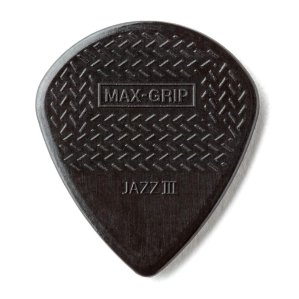 Dunlop 471P3S Max Grip Jazz III Guitar Picks Black 1.38mm x 6