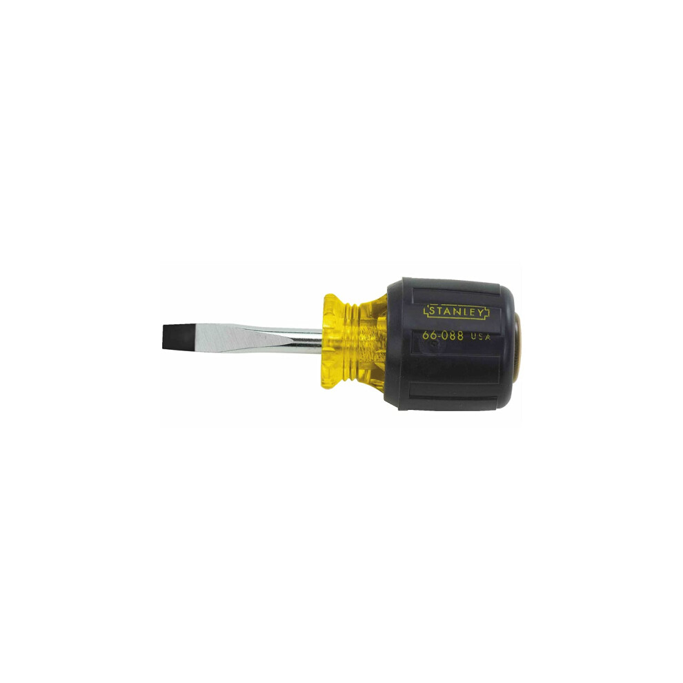 Stanley 66-088 1/4-Inch Vinyl Grip Stubby/Standard Tip Screwdriver