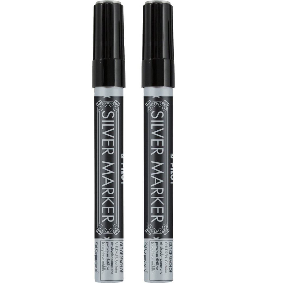 PILOT Silver Markers silver medium point  2 Packs