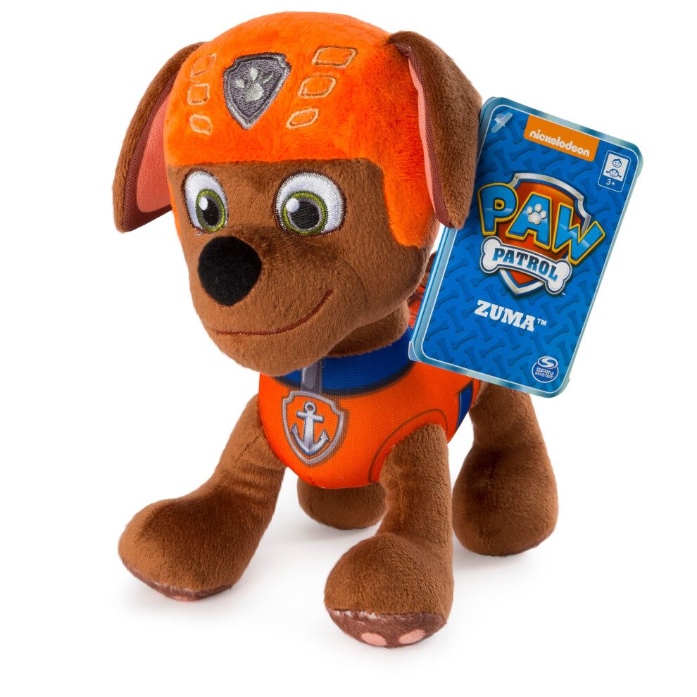 Paw Patrol - 8 Zuma Plush Toy  Standing Plush with Stitched Detailing